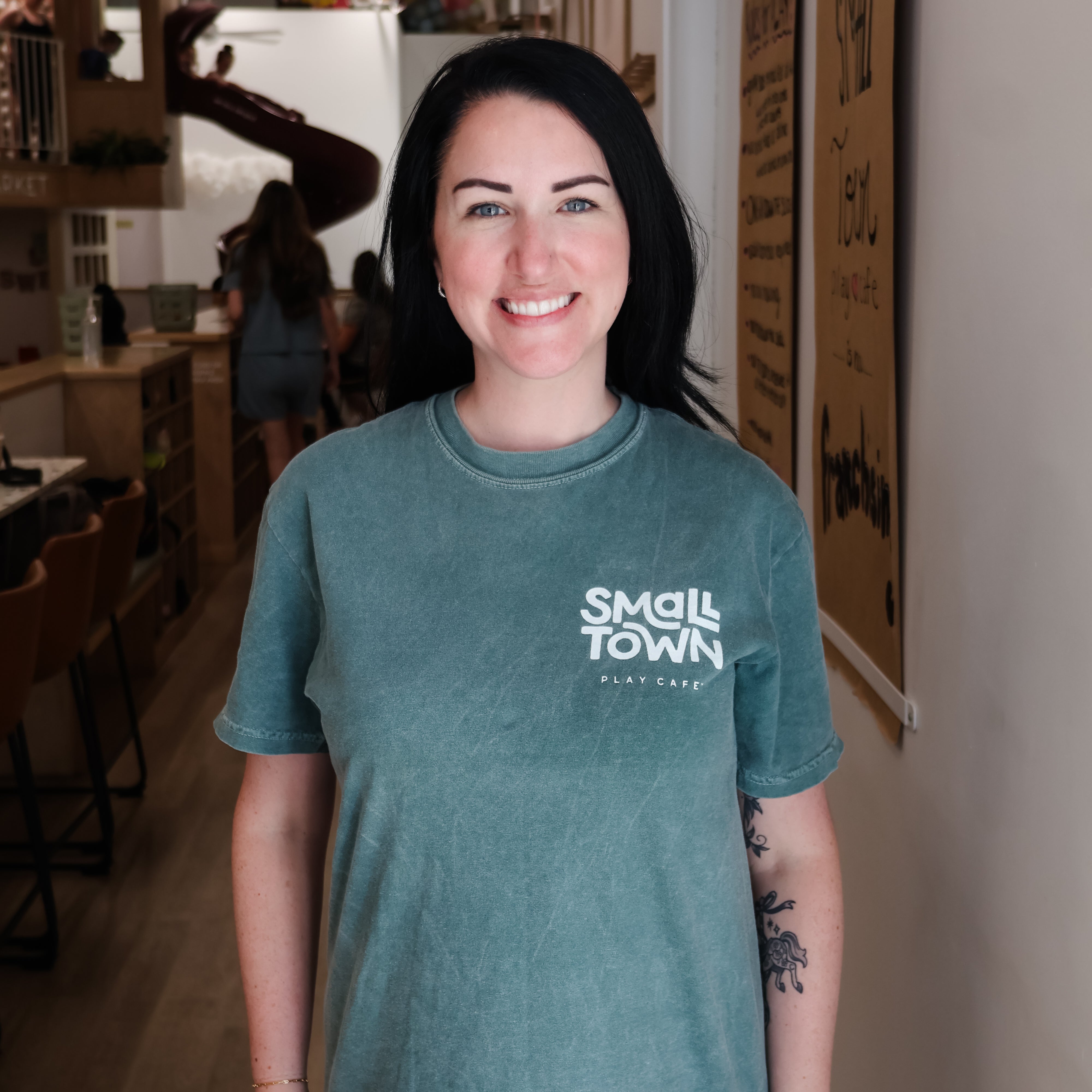 Small Town Play Café Screen Printed T-shirt