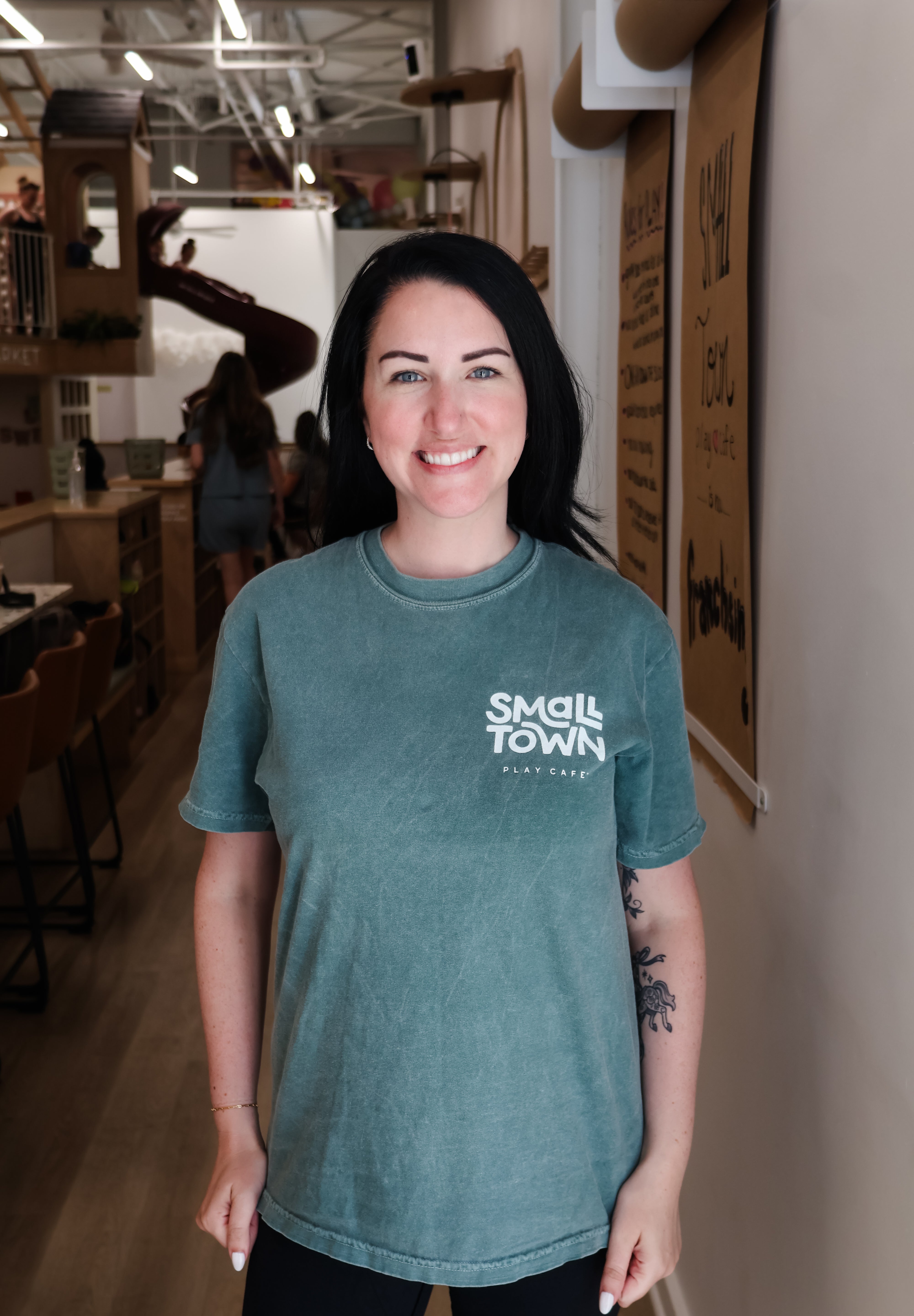 Small Town Play Café Screen Printed T-shirt