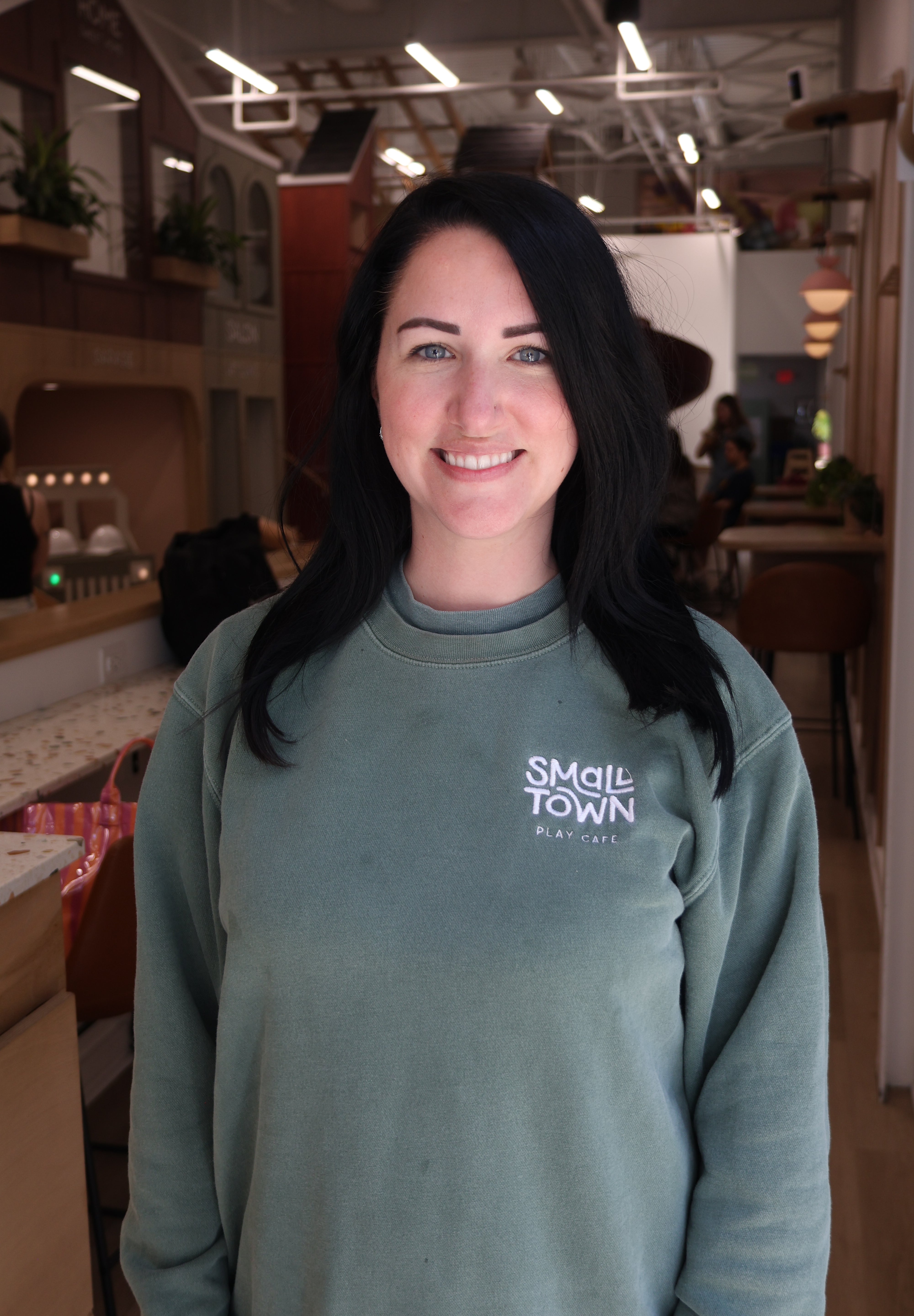 Small Town Play Café Embroidered Sweatshirt