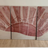 Small Town Triptych Canvases