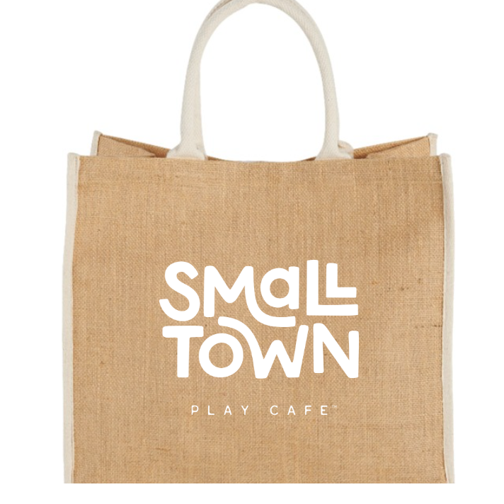 Small Town Play Café Tote Bags