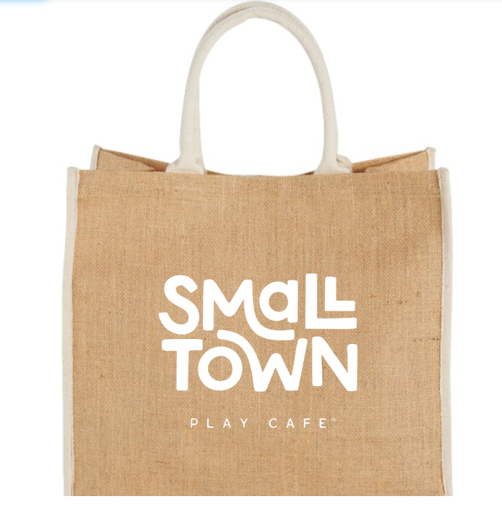 Small Town Play Café Tote Bags
