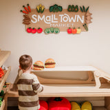 Small Town Play Café Market Sign